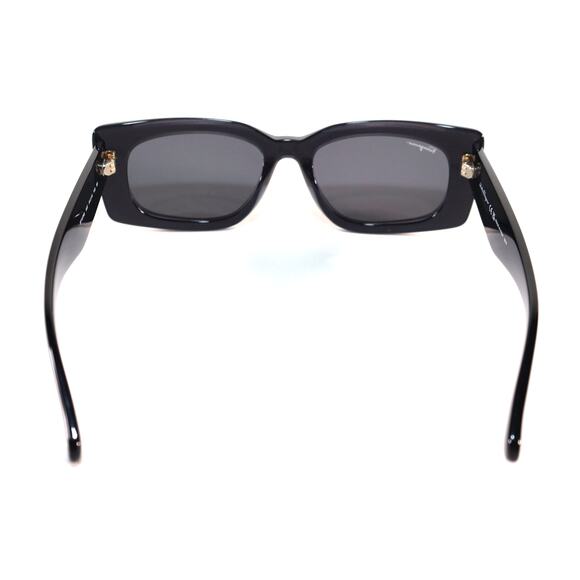 Ferragamo Rectangle Two-Toned Sunglasses - Dark Grey / Grey - NIB - Picture 8 of 9